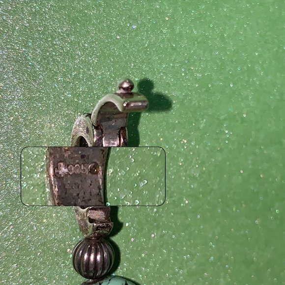 Carolyn Pollack CP 925 SS Green Turquoise Enhancer - Picture 5 of 5